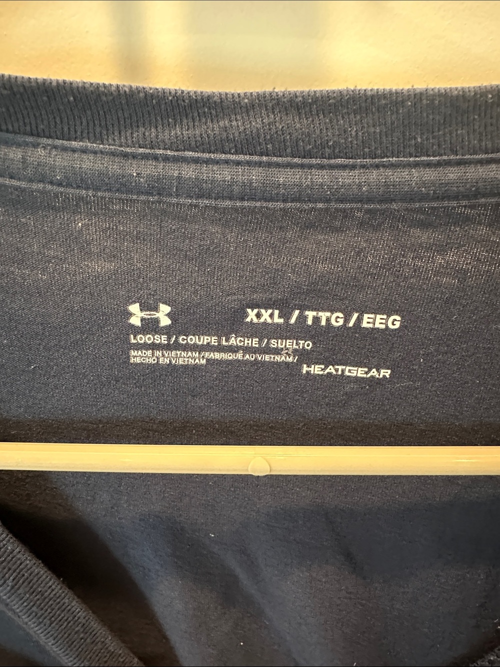 Under Armour Navy 'Home of the Brave' Graphic Tee with Yellow & Red Accents - Picture 2 of 4